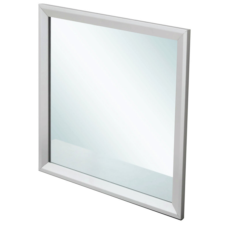 Miroir ou chambre à coucher, vestiaire, champagne argenté, Carrée, Beige, 36 po x 36 po