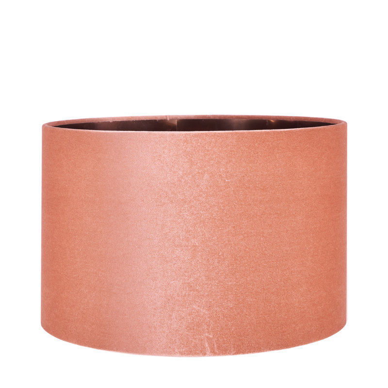 Bow 20cm H Velvet Drum Lamp Shade ( Clip On ), Apricot, 26.5cm H x 40cm W x 40cm D