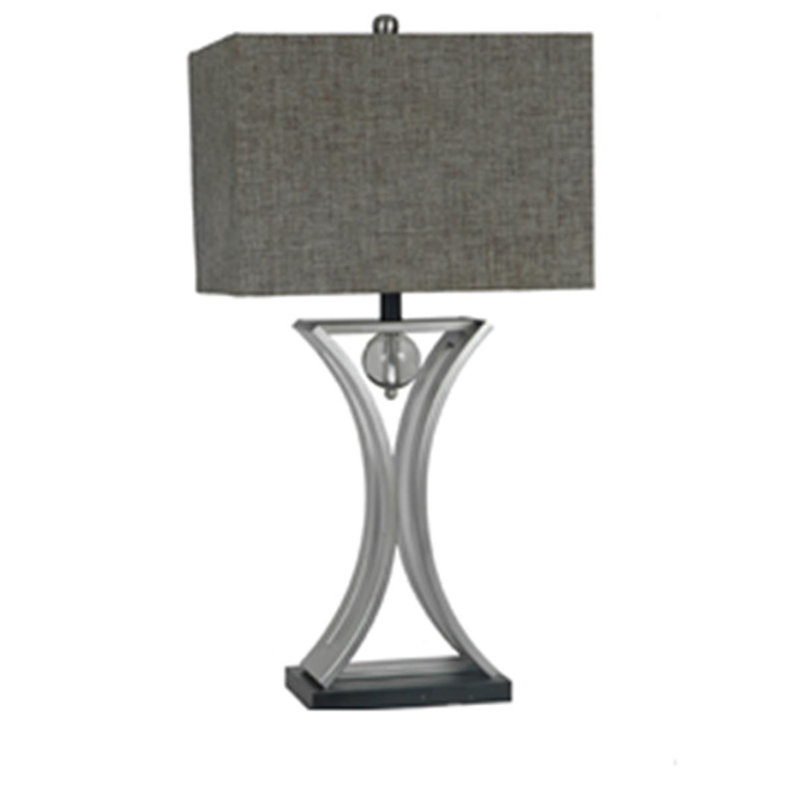 Chrome Conference Room Hourglass Shape with Pendulum Table Lamp