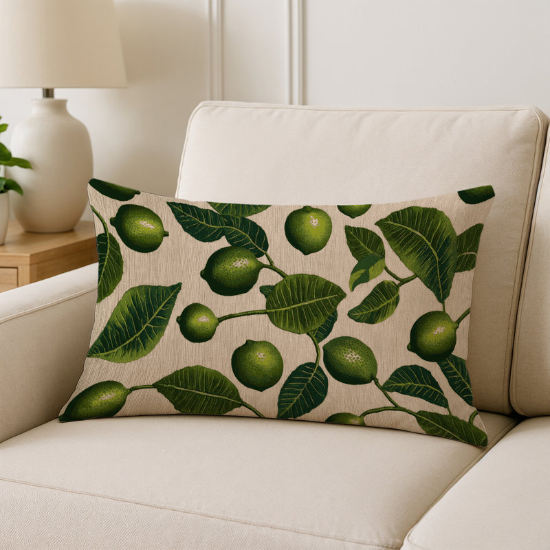 Coussin intérieur et extérieur, Rectangle H 20 po x l 14 po, Kafir lime