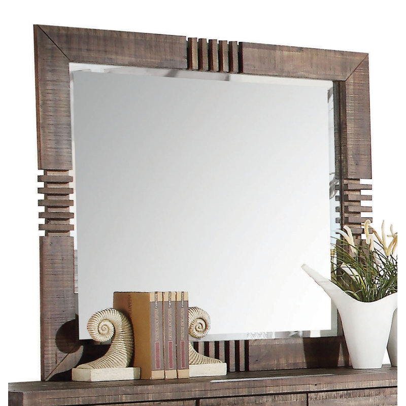 Andria Solid Wood Rectangle Dresser Mirror