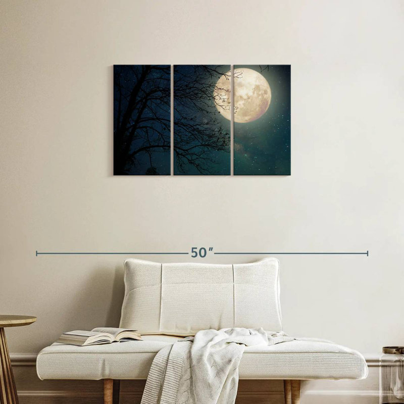 Oberle Starry Sky Full Moon, 20" H x 33" W