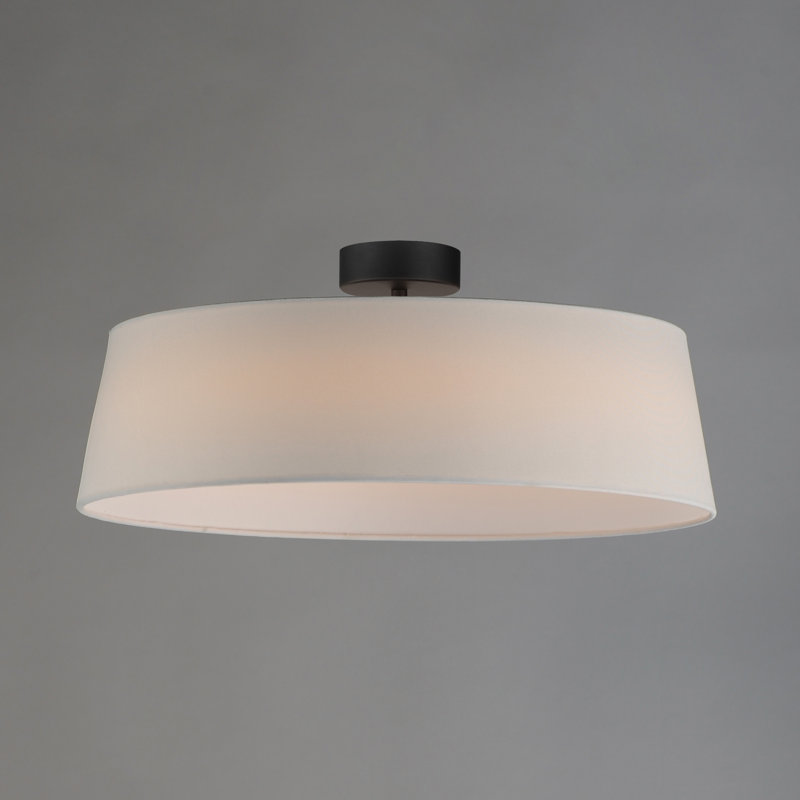 Plafonnier semi-encastré à DEL Melva, H 10 po x l 21,25 po x P 21,25 po, Noir
