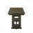 Rectangular Extendable Dining Table 18" Leaf Trestle Pedestal Base Dark Wood