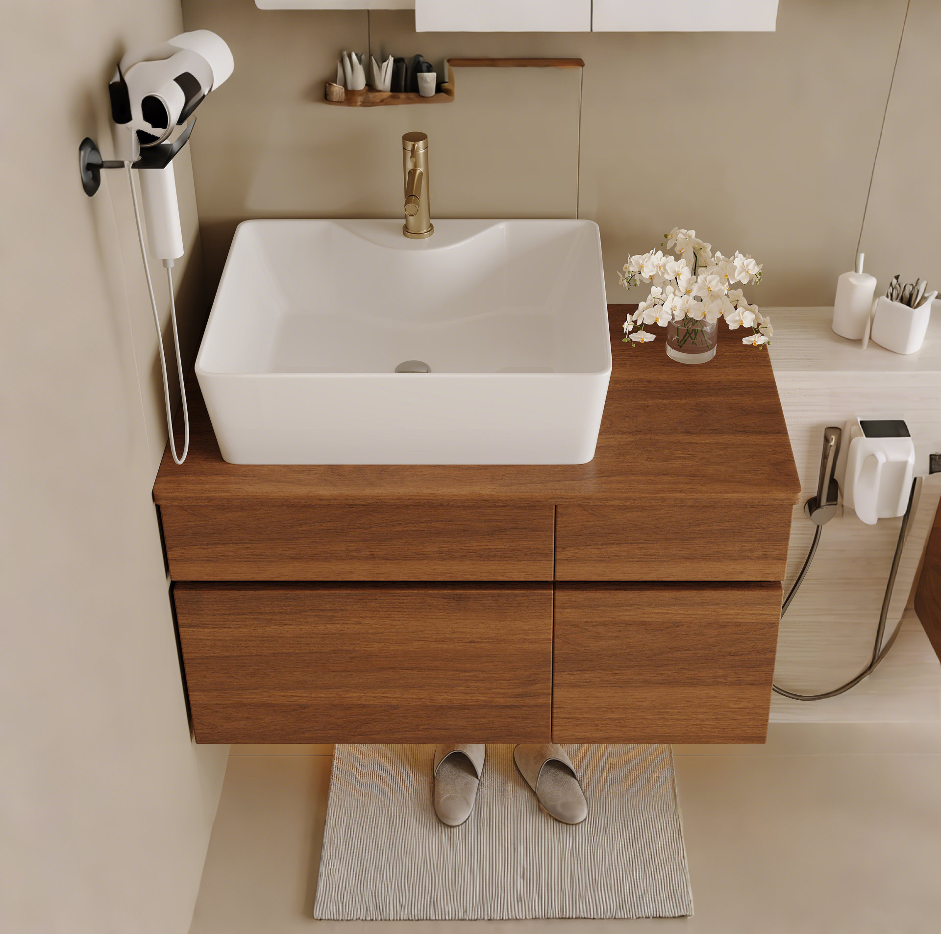 Wrought Studio™ 31.5” Floating Bathroom Vanity With Vessel Ceramic Sink ...