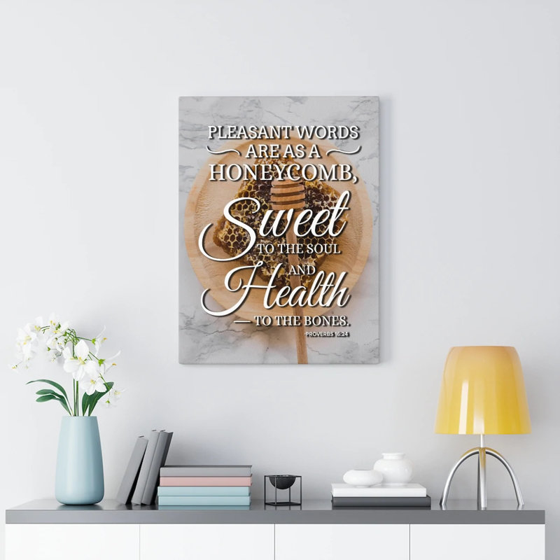 Pleasant Words - Wrapped Canvas Print, 61cm H x 46cm W