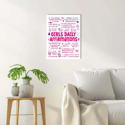 Filles roses, décoration murale, affiches murales, impression quotidienne sur toile, pour les filles, décoration murale 12 po x 16 po