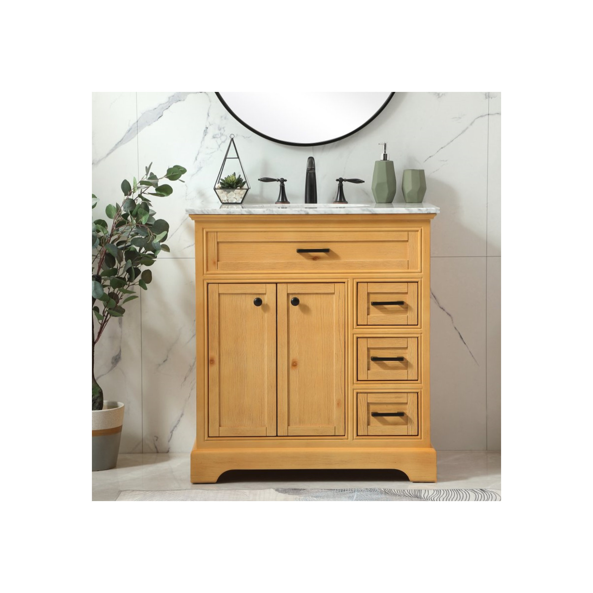 Hermes 32'' Single Bathroom Vanity, Natural