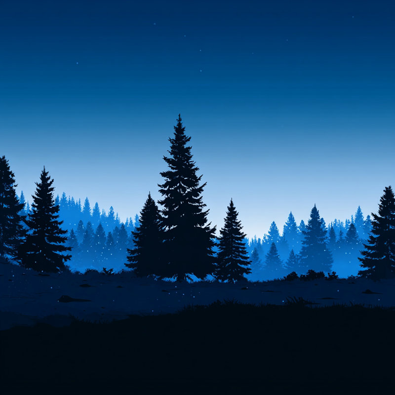 «Quiet Snowfall Woods Winter Landscape», art mural sur toile tendue, 20 po x 20 po