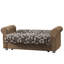 Beige avec rangement. Option de siège tendance et pratique. Parfait pour les espaces compacts tels que les dortoirs d'appartements. Convertible en canapé-lit. Tissu en chenille de qualité. Les pieds supportent un poids lourd.