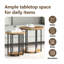  Side Table Set 2 Pcs Artisan Oak And Black 50 X 50 X 50.5 Cm-16308802