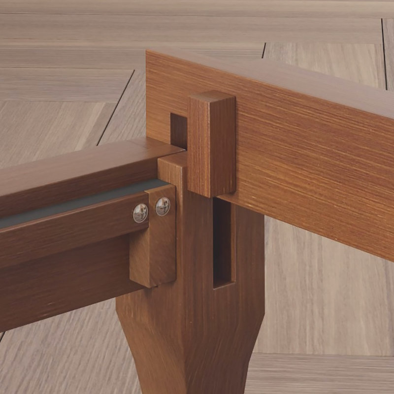 Structure de lit plateforme en bois de bambou massif avec support en lattes de bois, aucun sommier requis, assemblage facile