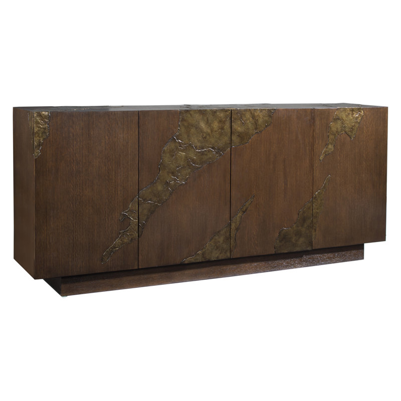 Meuble télé en bois massif pour téléviseur de 85 po ou moins Signature Designs Contango