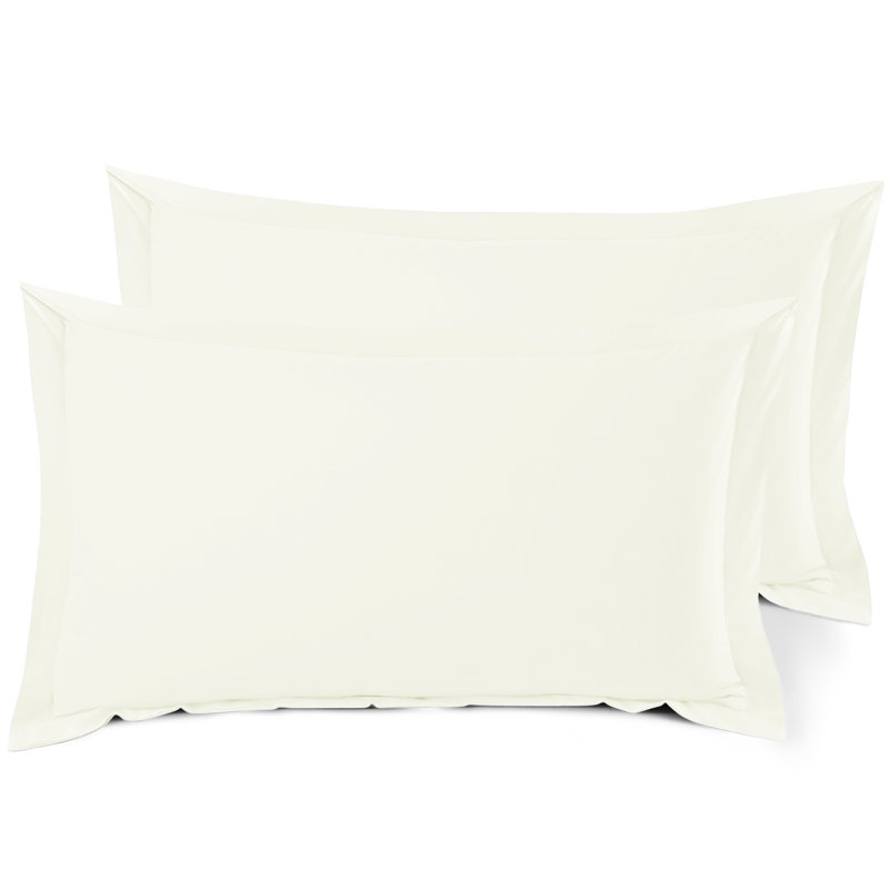Taie décorative 100% polyester , Blanc cassé, 20 po x 26 po