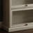White 4-layer Glass Display Cabinet With Flip-up Glass Door Design For Storage And Collection Display, Suitable For Living Rooms (specially For Antiques, Toys, And Books)
