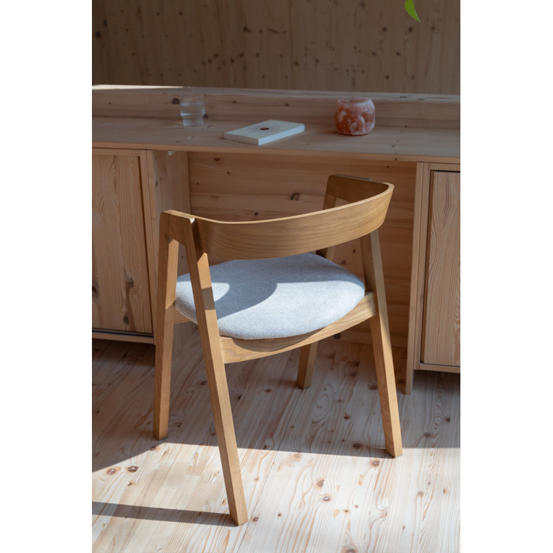 Dining Chair Upholstered Arm Chair, Natural