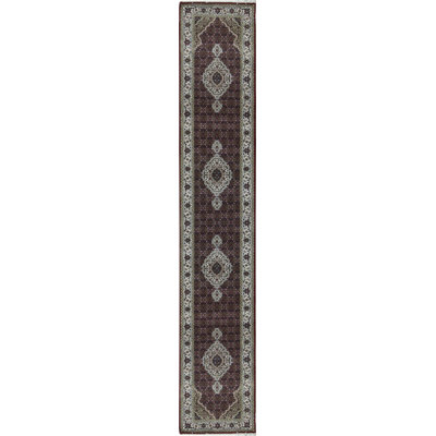 Hand-Knotted High-Quality Red Runner