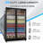 39 Cu.ft. Commercial Beverage Refrigerator Upright Beverage Display Cooler In Black With Double Door
