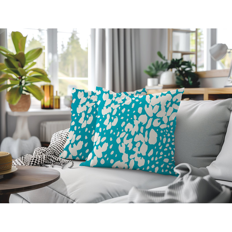 Oreiller réversible intérieur / extérieur Modo, 16x16, Turquoise