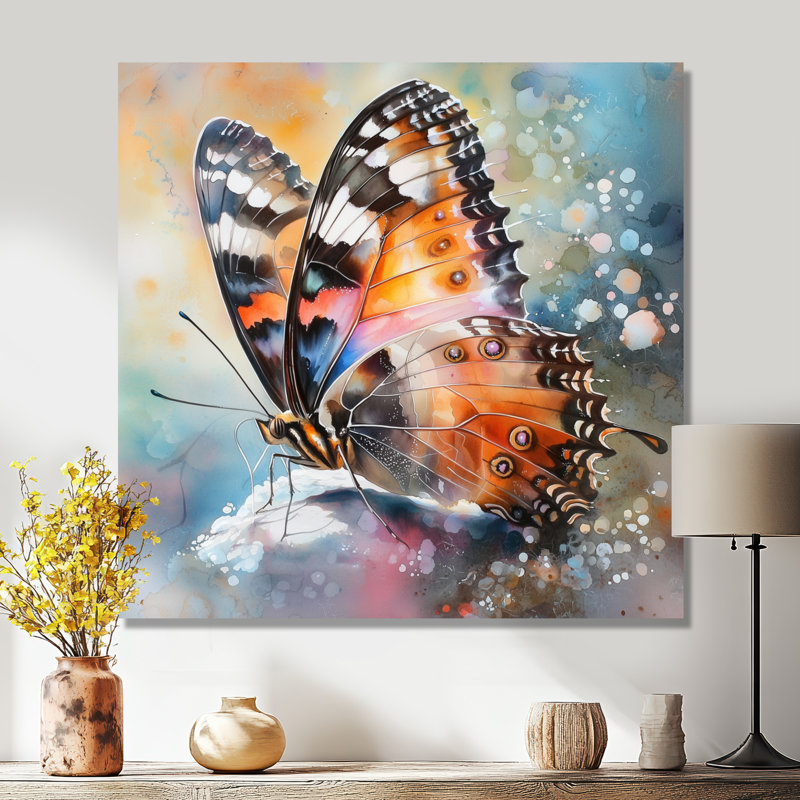 Papillon, ailes de l'été II, animaux, décoration murale en métal, H 29 po x l 29 po x P 0,84 po
