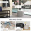 Table basse ronde avec repose-pieds avec plateau rabattable