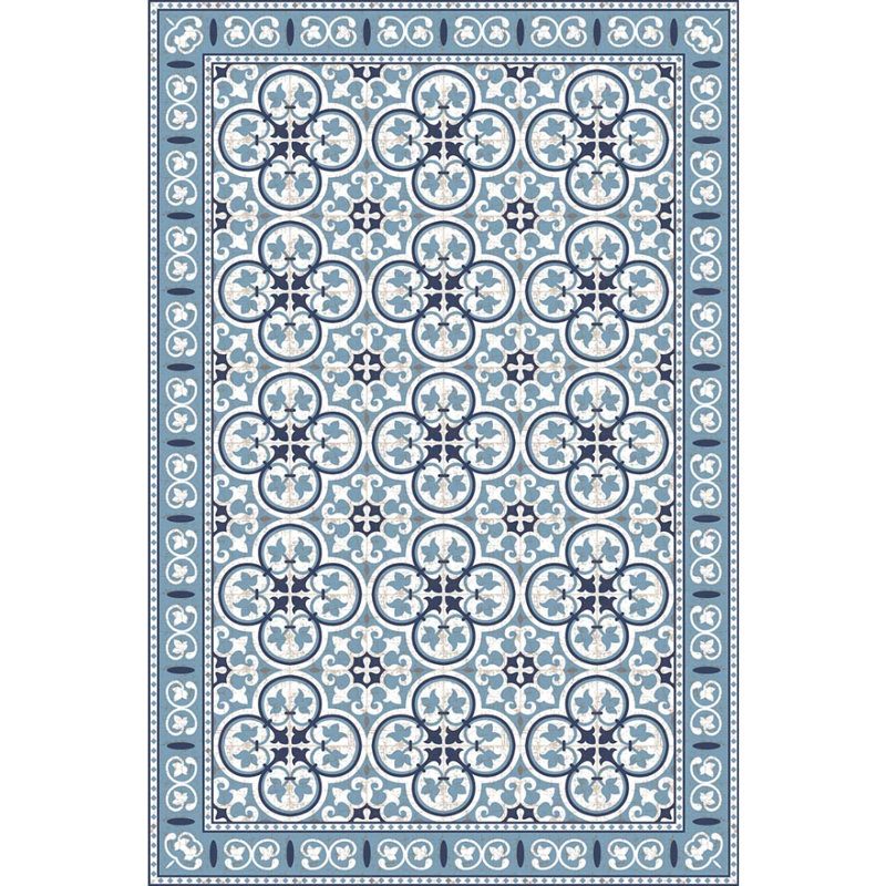 Tapis de cuisine bleu Pinta, Rectangulaire 2 pi x 3 pi, Bleu