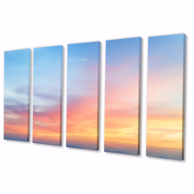 Cotton Candy Skies II - Sky 5 Piece Wall Art