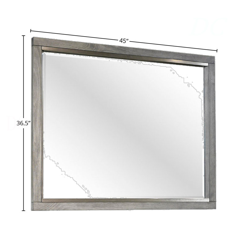 Grey Landscape Mirror Transitional Design