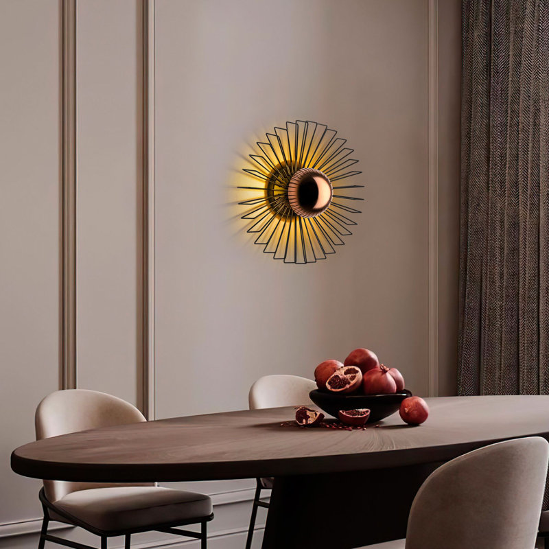 Modern Black Wall Lamp, Metal Body, 17.7 x 17.7 x 7.1 inches | Cap Size: Ø5.9 x 4.7 inches | Socket Type: 1 x G9 Max 8W, Bulb Not Included | Elegant Fixture for Living Room, Bedroom & Office Décor, IP20 Rated