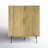 Carmela Ribbed Bar Cabinet with Genuine Marble Top