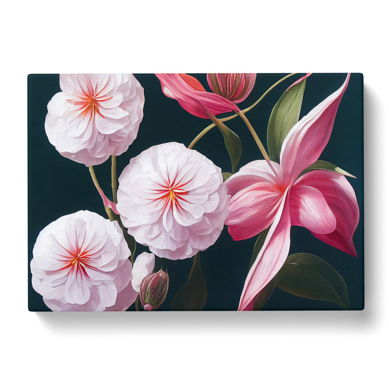 Mysterious Flowers - Wrapped Canvas Print