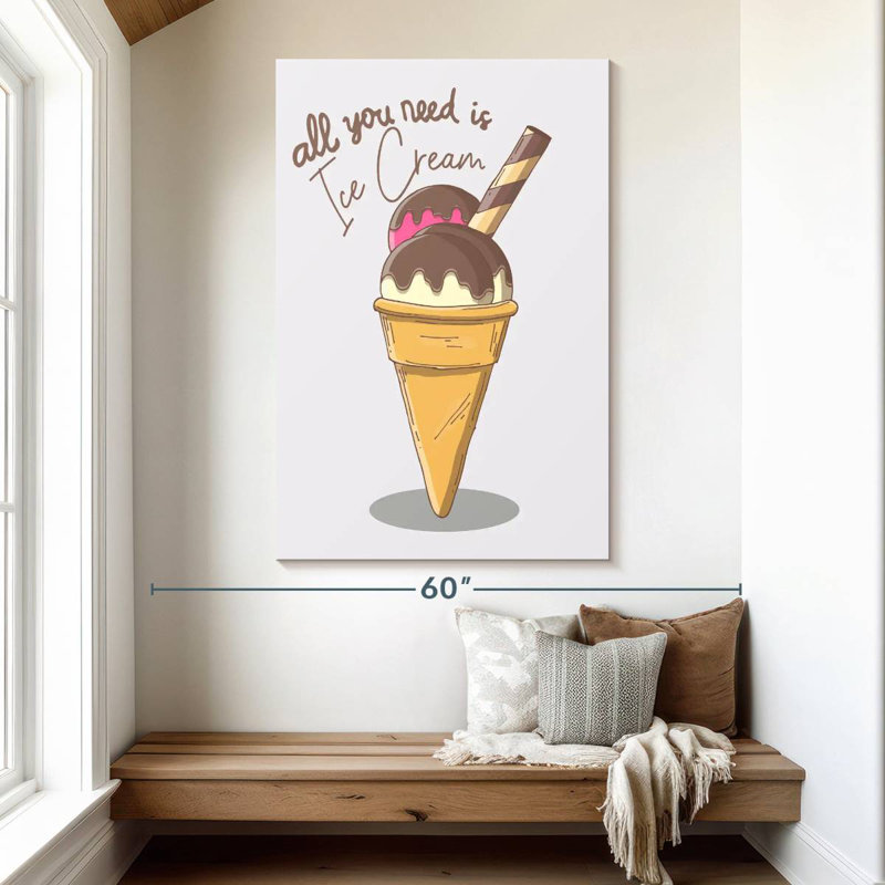 Yarlin All You Need Is Ice Cream, 51" H x 34" W
