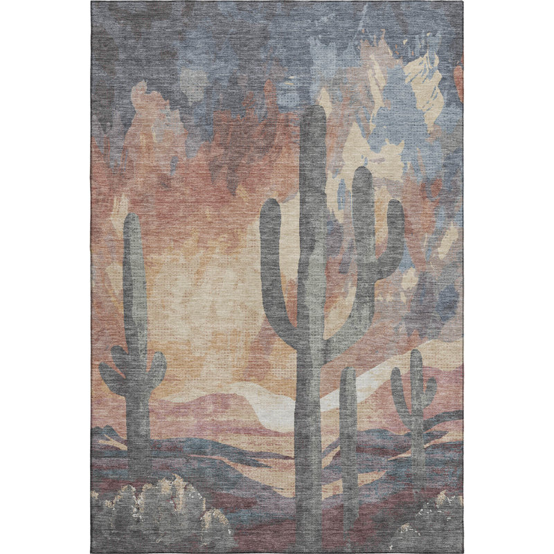 Tapis botanique de qualité supérieure lavable à la machine Mayfield AMF2337, Cuivre, 9 pi x 12 pi