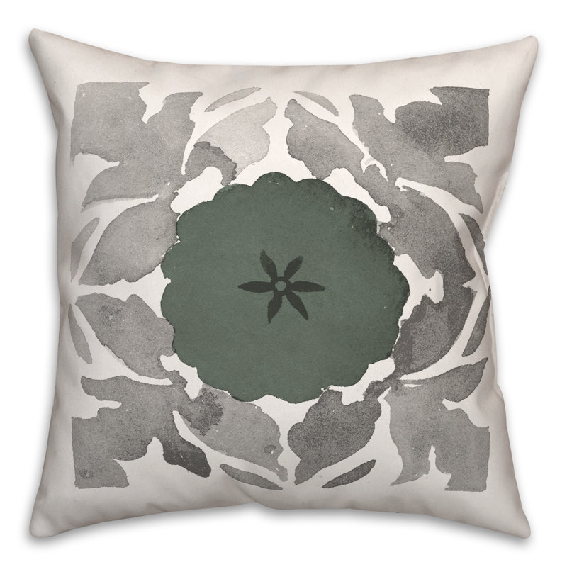  Medallion Square Pillow Cover & Insert