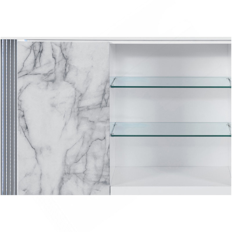 Buffet lune blanche en marbre