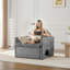Fauteuil d'appoint surdimensionné en chenille gris prêt pour le salon, la chambre à coucher et le bureau à domicile-1268271778