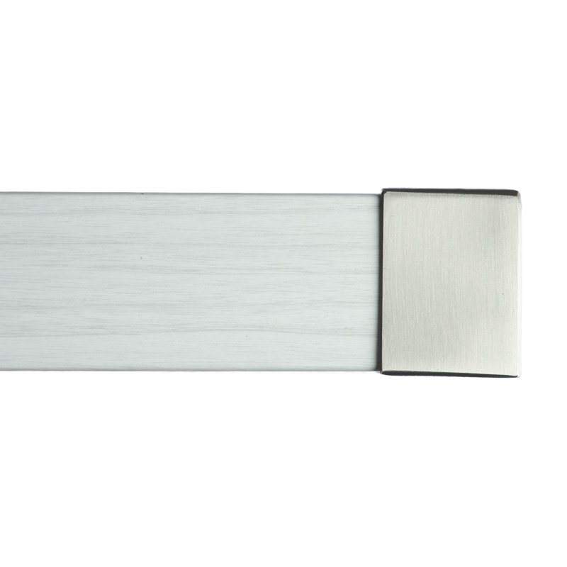 Tringle à rideaux simple 2 po Fashage, H 2 po x l 48 po x P 3,12 po, Inoxydable