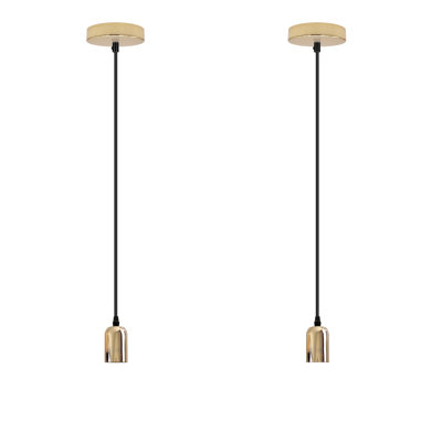 Ashel 2 - Light French Gold Single Pendant