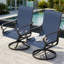 Chaises de patio Textilene avec base pivotante et dossier haut