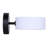 Jerricca 8.13 In. 1 Light Black Integrated LED Wall Light With White Fabric Shade