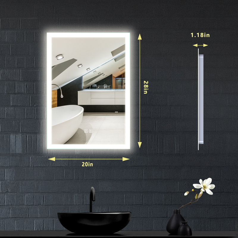 Naliyah Flat Wall Mirror, 20" x 28"