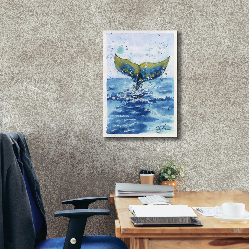 Toile épique «Whale Tail» par Anika Goodhue, H 26 po x l 18 po x P 0,75 po