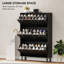 Armoire à chaussures avec tablettes réglables, noir