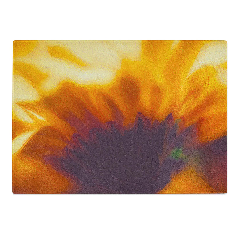 Tempered Glass Petals of a Flower Chopping Board, 39 cm W x 28.5 cm L
