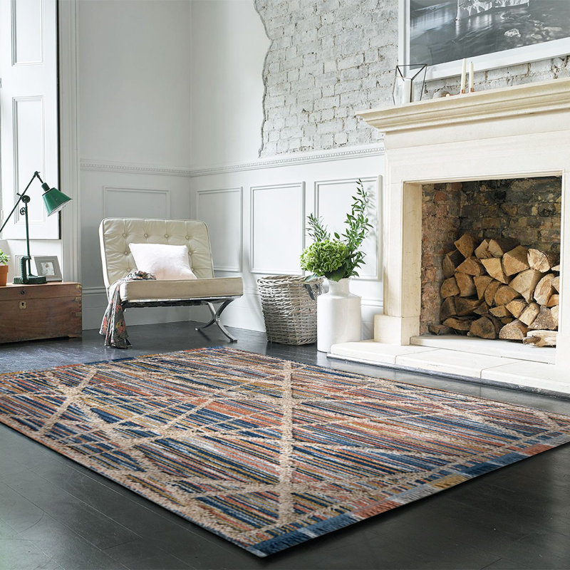Tapis rectangulaire en coton Jurgens, Rectangle 3 pi 3 po x 8 pi 9 po