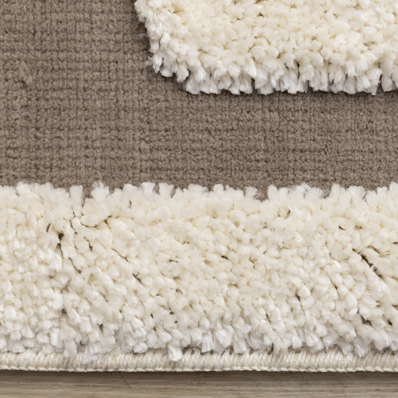 Tapis d'intérieur marocain blanc, gris et d'inspiration mondiale, 7 pi 10 po x 10 pi 6 po