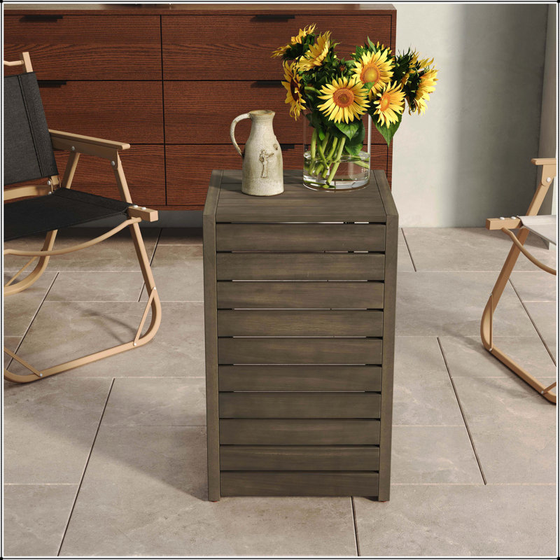 C-shape end table, Gray