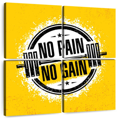 Tergel No Pain No Gain, typographie
