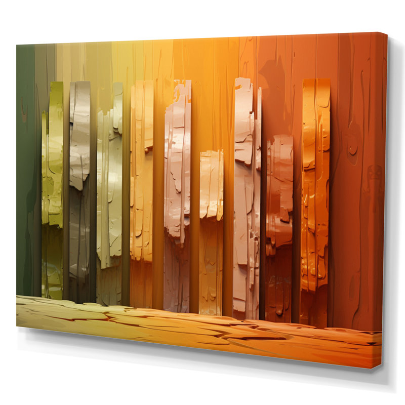 L'islam, art, piliers I, sur toile, H 16 po x l 32 po x P 1 po, Toile tendue