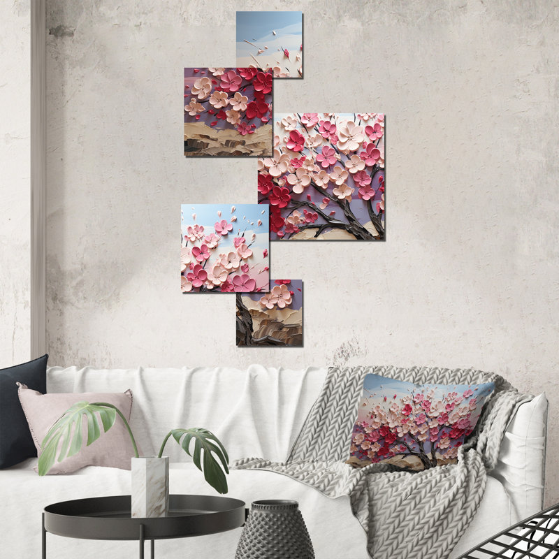 Orchidée rose et blanche, branches I